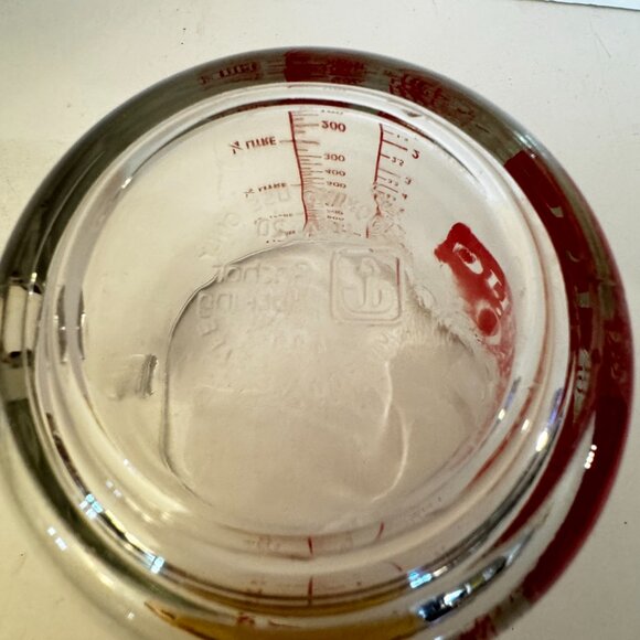 Vtg Anchor Hocking Red Label Oven Originals 4 cup 32oz Measuring Cup Glass - Picture 10 of 13